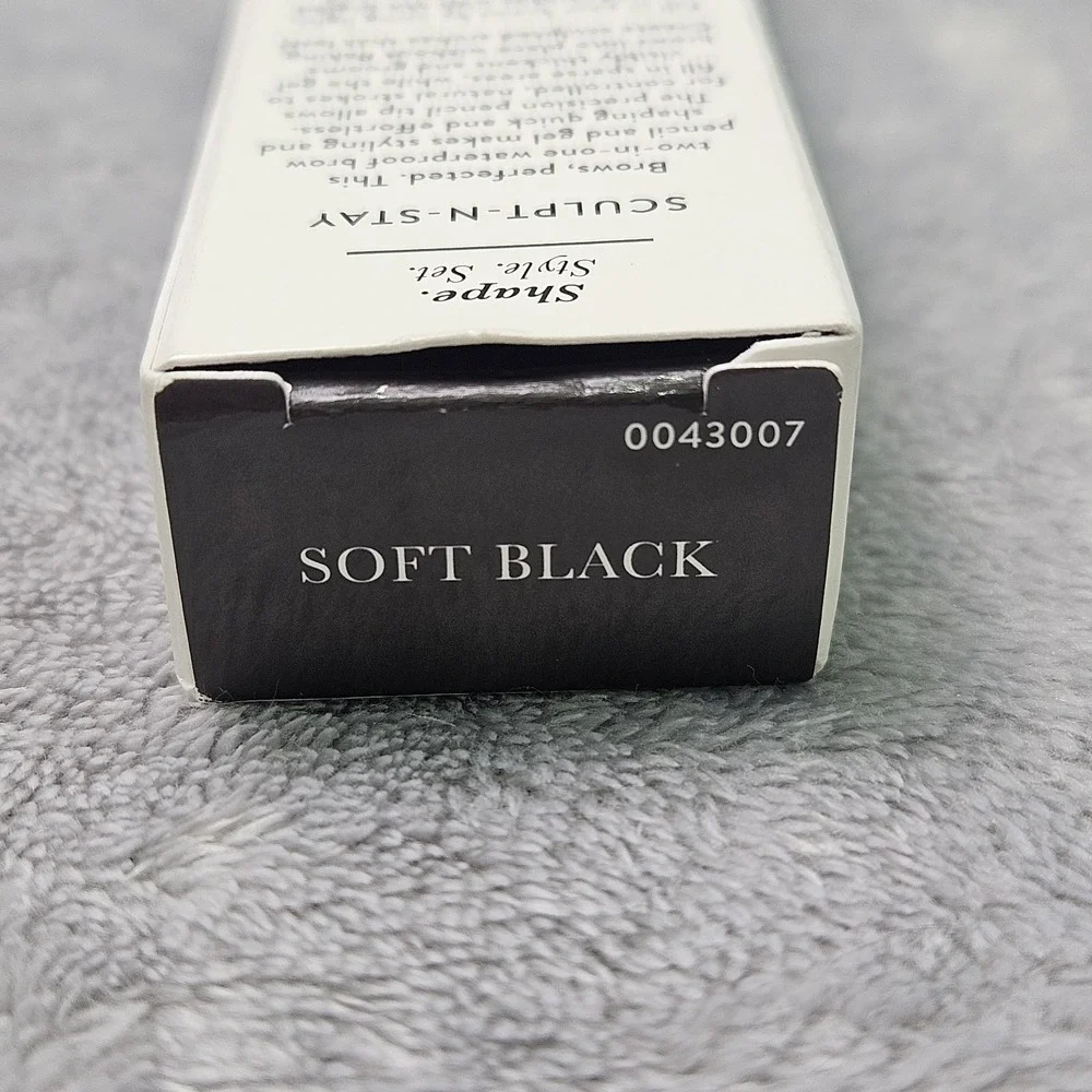 Laura Geller Sculpt N Stay Brow Pencil & Gel SOFT BLACK Waterproof 0043007 NIB